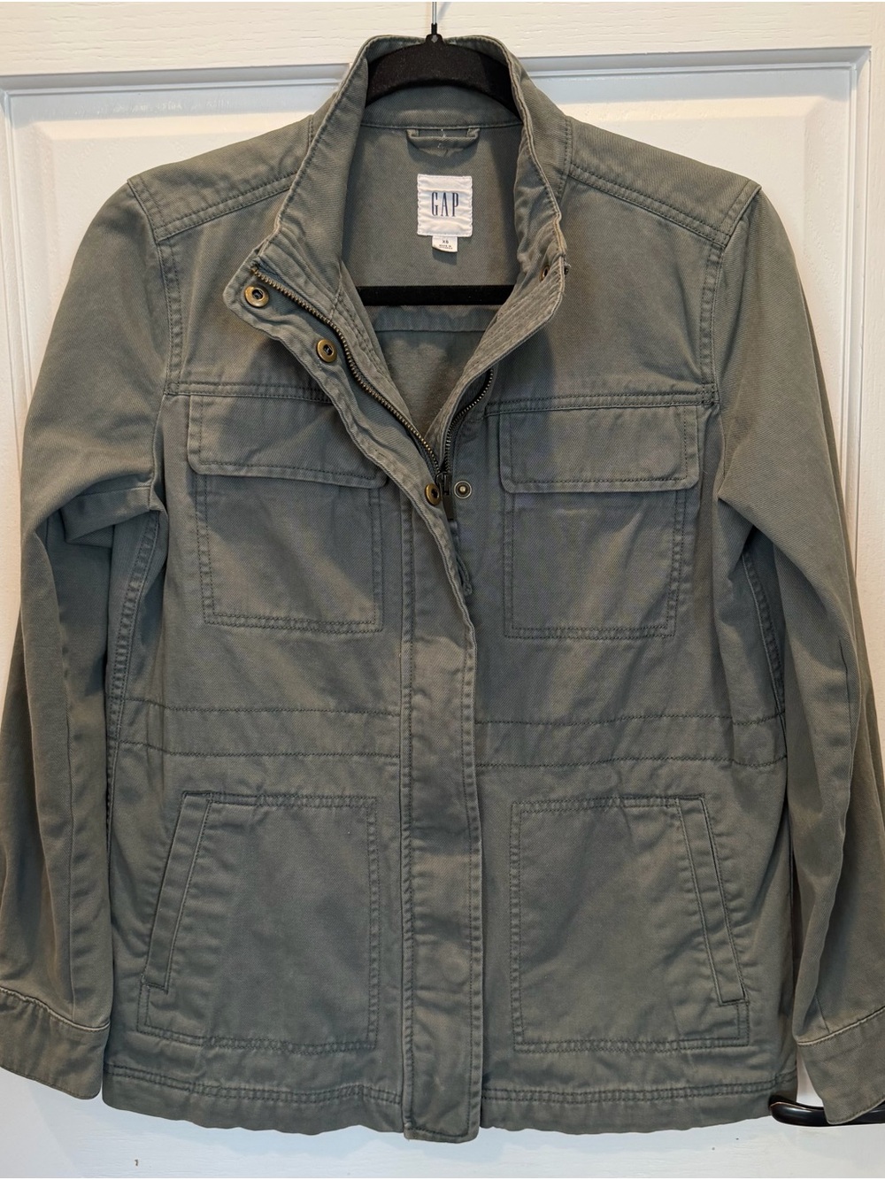 GAP Olive Green Utility Jacket with Front Pockets